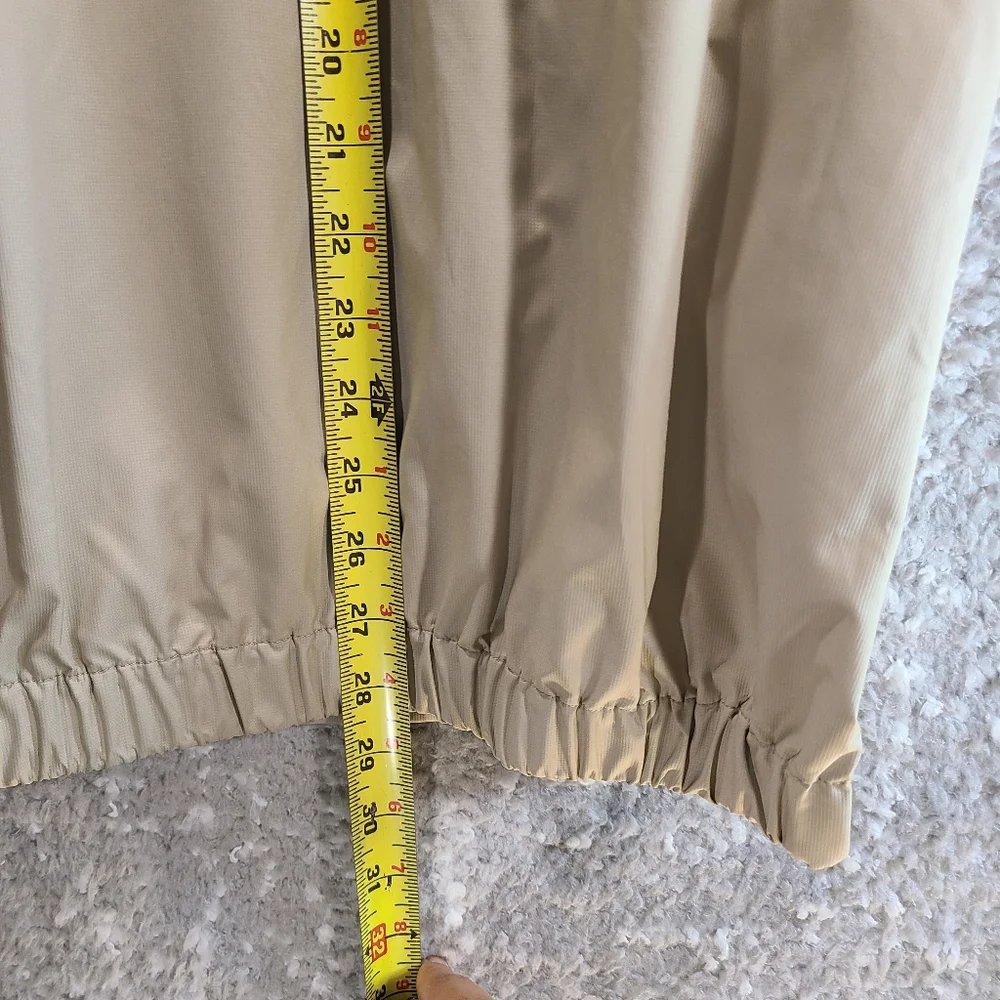 Nike Lightweight Golf Windbreaker Performance Layer Vest Beige Men's Size Large